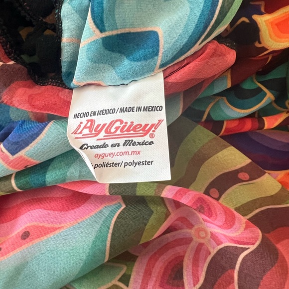 Colorful Floral Swim Coverup - Picture 7 of 7